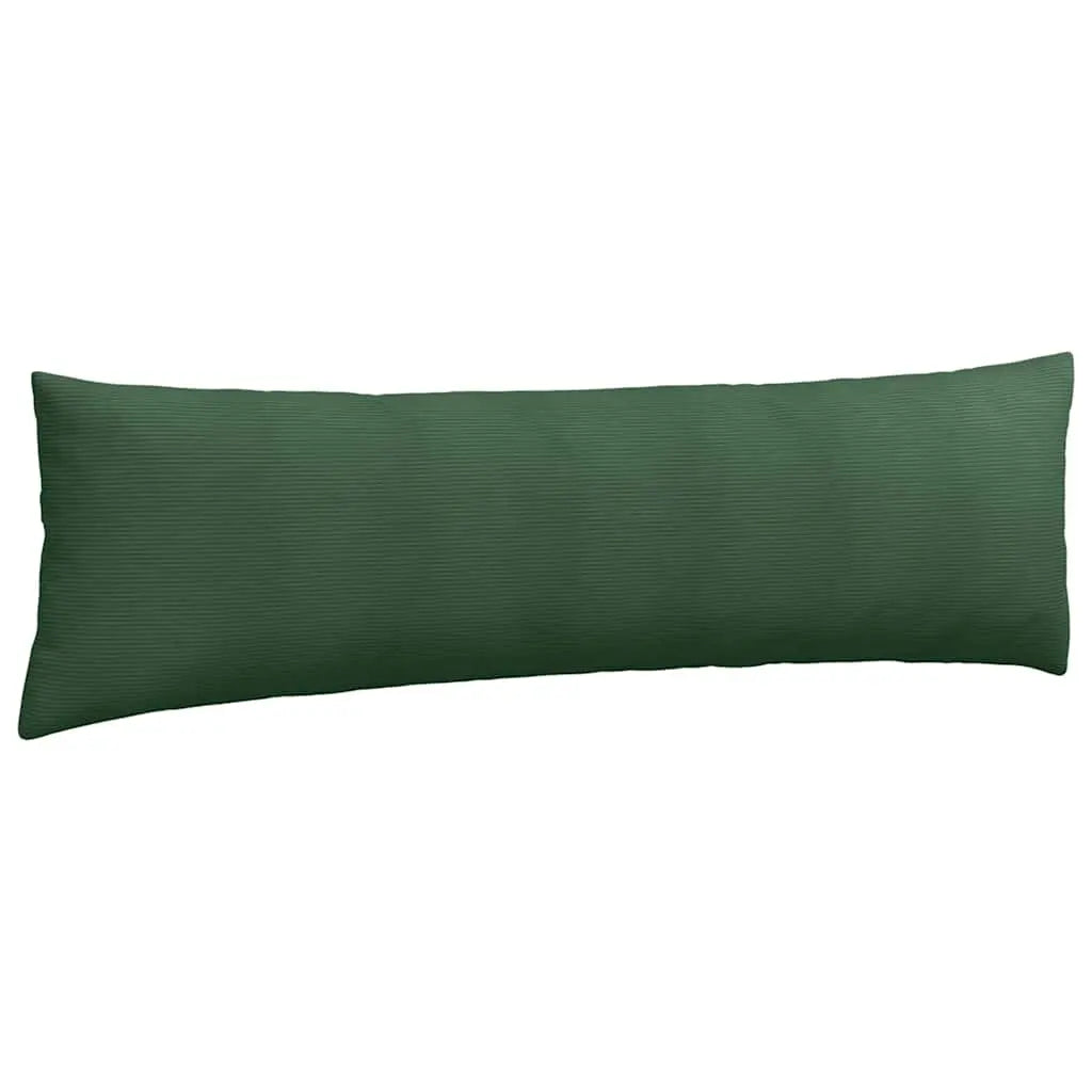 vidaXL Sofa Pillows 2 pcs Dark Green 145 x 40 cm Corduroy Fabric Lucy And Phil Academy Lucy And Phil Academy