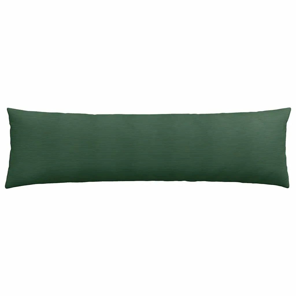 vidaXL Sofa Pillows 2 pcs Dark Green 145 x 40 cm Corduroy Fabric Lucy And Phil Academy Lucy And Phil Academy