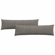vidaXL Sofa Pillows 2 pcs Light Grey 145 x 40 cm Corduroy Fabric Lucy And Phil Academy Lucy And Phil Academy