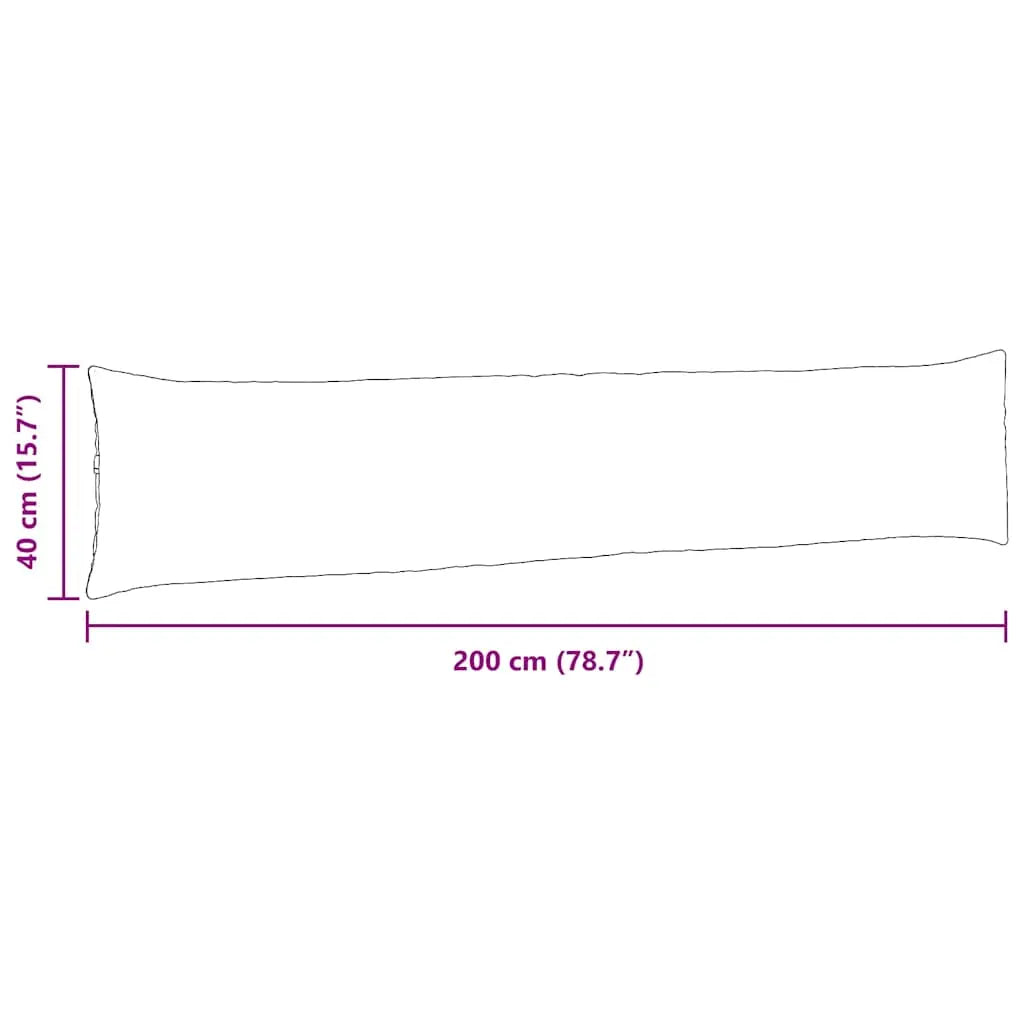 vidaXL Sofa Pillows 2 pcs Light Yellow 200 x 40 cm Fabric Lucy And Phil Academy Lucy And Phil Academy