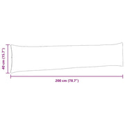 vidaXL Sofa Pillows 2 pcs Light Yellow 200 x 40 cm Fabric Lucy And Phil Academy Lucy And Phil Academy