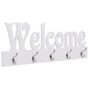 vidaXL Wall Mounted Coat Rack WELCOME White 74x29.5 cm Lucy And Phil Academy Lucy And Phil Academy